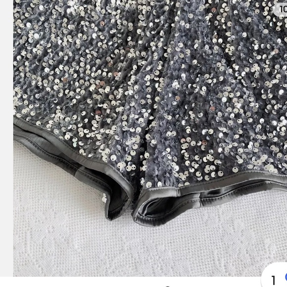 Hihaiyijia Velvet & Sequin Shorts - Picture 3 of 8